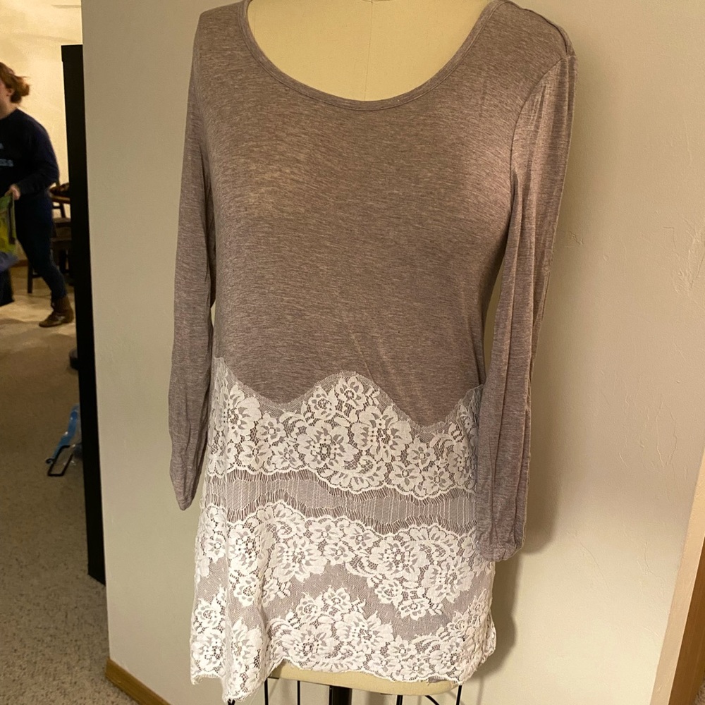 Long Tunic with Lace Detail